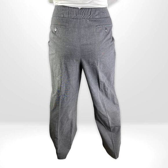 ANNE KLEIN Gray Vintage 2000s Straight Leg High Rise Dress Pant Trousers - Picture 2 of 5